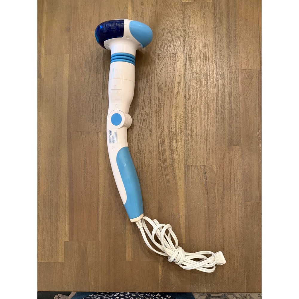 Dr Scholls DR7565 Electric Handheld Massager with Heat and Vibration Blue White‎